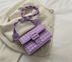 Wide Shoulder Strap One-Shoulder Small Square Bag