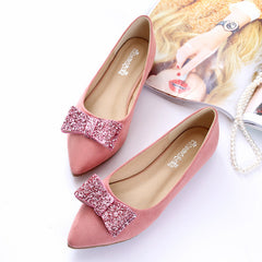 2018 New Flat Wedding Shoes with Bow for Women