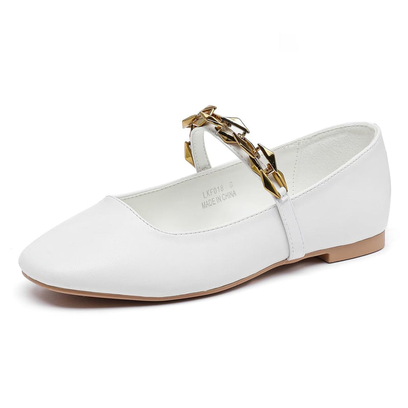 Lryweisy Womens Flats Mary Jane Shoes Square Toe Ballet Flats for Women Dressy Shoes