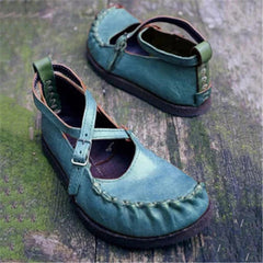 2019 Casual Flat Shoes with Buckle for Women