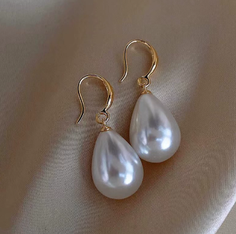 Elegant Pearl Drop Earrings and Bohemian Hoop Earrings
