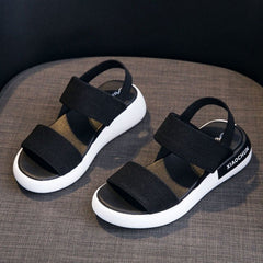 Fashionable Elastic Flat Beach Casual Shoes for Women