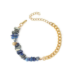 Natural Stone Crystal Gravel with Gold Stainless Steel