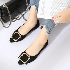 Pointed Toe Flat Shoes for Women - Korean Style Casual