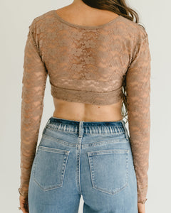Full Lace Long-Sleeved Halftee