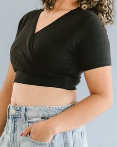Cross Over Boyfriend Sleeve ( with pockets for insertable cups/nursing pads)