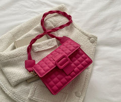 Wide Shoulder Strap One-Shoulder Small Square Bag
