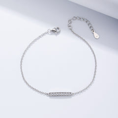 S925 Sterling Silver Simple Diamond Bracelet