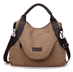 Retro Canvas Shoulder Bag - Simple Tote Bag