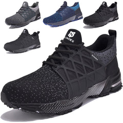 SUADEX Indestructible Steel Toe Shoes Men Women Lightweight Work Shoes for Men Comfortable Safety Shoes Black