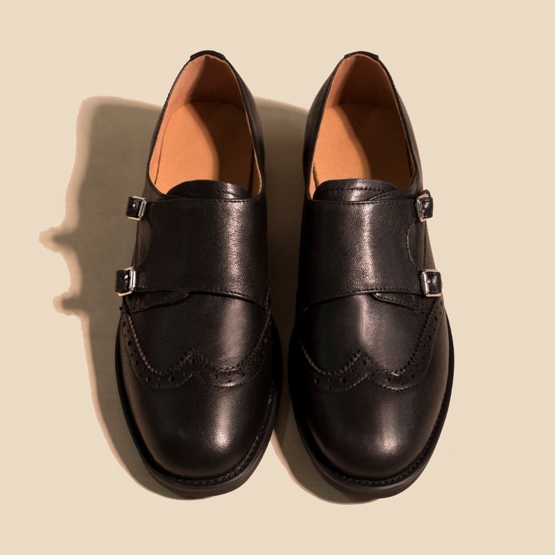 Classic Retro British Brogue Leather Shoes for Women