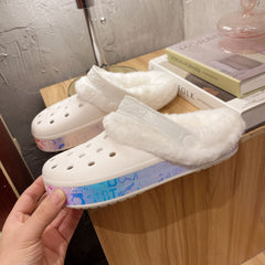 Warm Thick-Soled Velvet Cave Shoes for Women