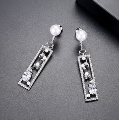 Pearl Earrings, Opal Earrings, Creative Long Earrings