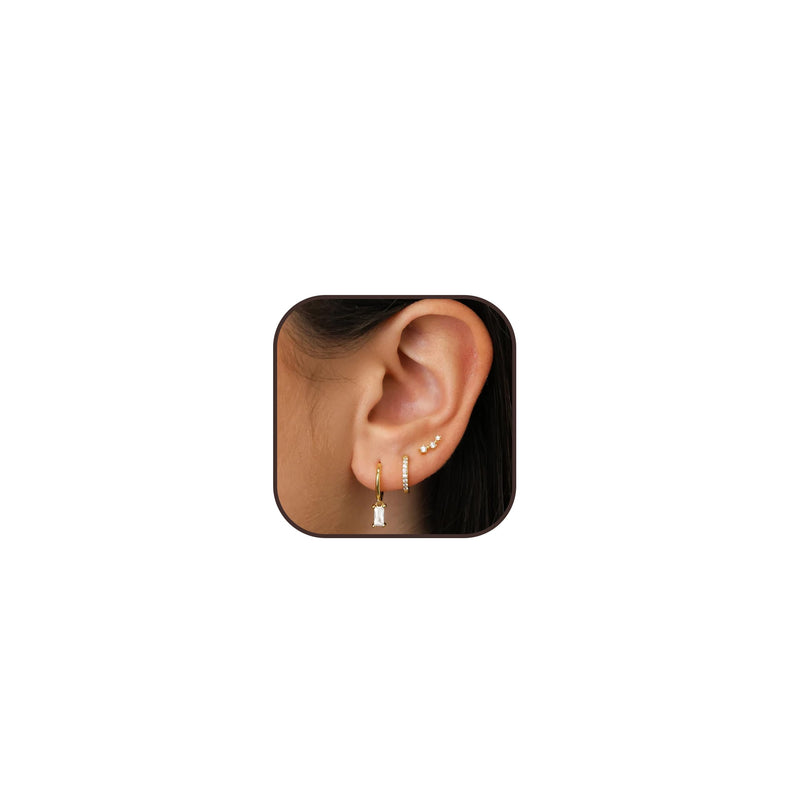 Gold Stud Earrings for Women Minimalist Earrings Simple Stud Earrings for Women Circle Bar Earrings Dainty Jewelry Gifts for Women