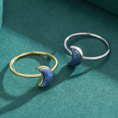 S925 Sterling Silver Blue Dongling Luxury Ring
