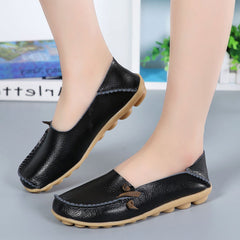 Comfortable Leather Flat Shoes for Women - New Style