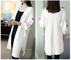 Women's Embroidered Pocket Cardigan for Fall/Winter