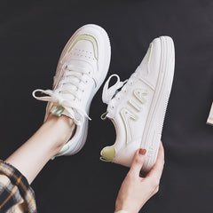 Summer Casual White Sneakers for Women - Trendy Canvas Shoes