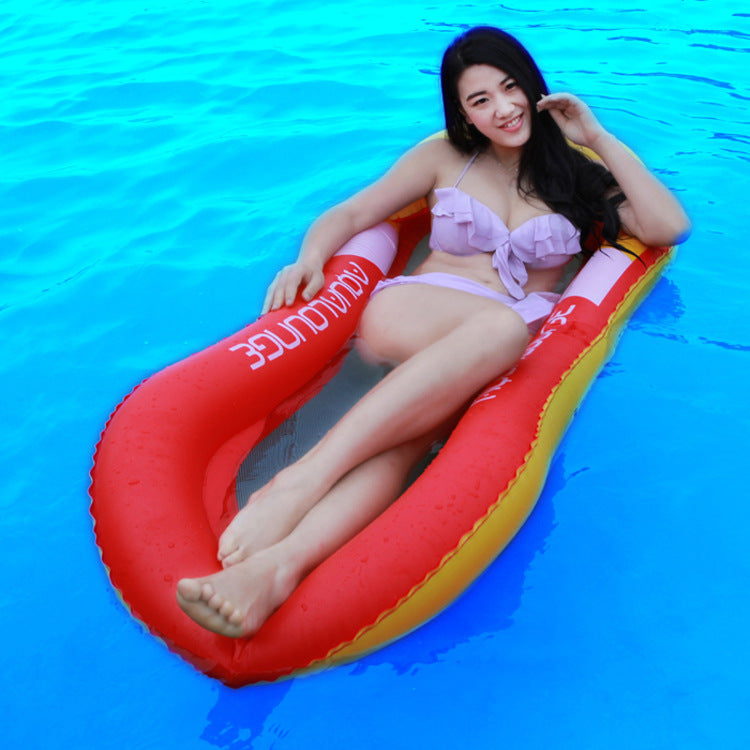 Adult Inflatable Swimming Float Bed with Mesh Design