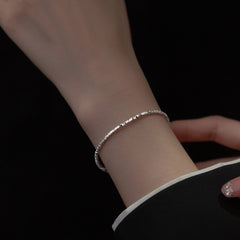 S925 Sterling Silver Simple Irregular Bracelet