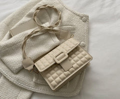 Wide Shoulder Strap One-Shoulder Small Square Bag