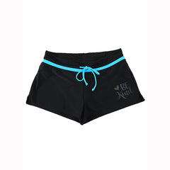 Women's Patterned Lace-up Boxer Swim Trunks