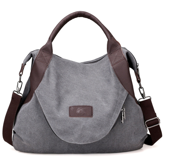 Retro Canvas Shoulder Bag - Simple Tote Bag