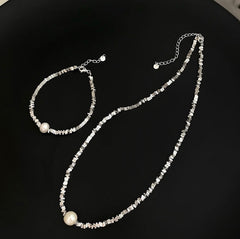 Irregular Sterling Silver Bracelet for Women