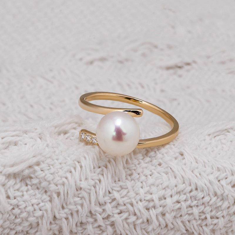 Luxury S925 Silver Pearl Ring