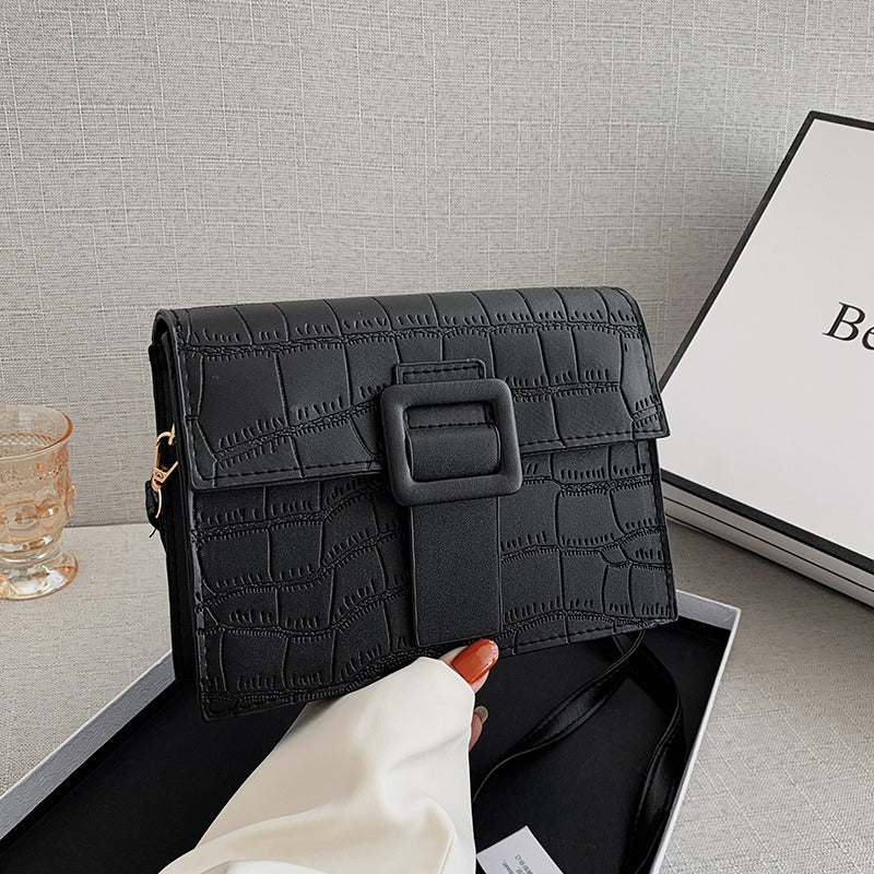 Wide Shoulder Strap One-Shoulder Small Square Bag